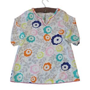 Mini Boden Swimsuit Cover Up Floral Caftan tunic 3-4y